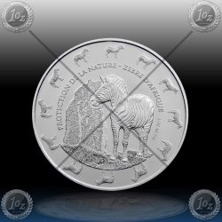 1oz  BENIN 1000 FRANCS - ZEBRA "Protection de la Nature" 2015